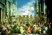 Paolo  Veronese marriage fest at cana France oil painting artist
